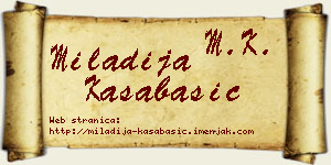 Miladija Kasabašić vizit kartica